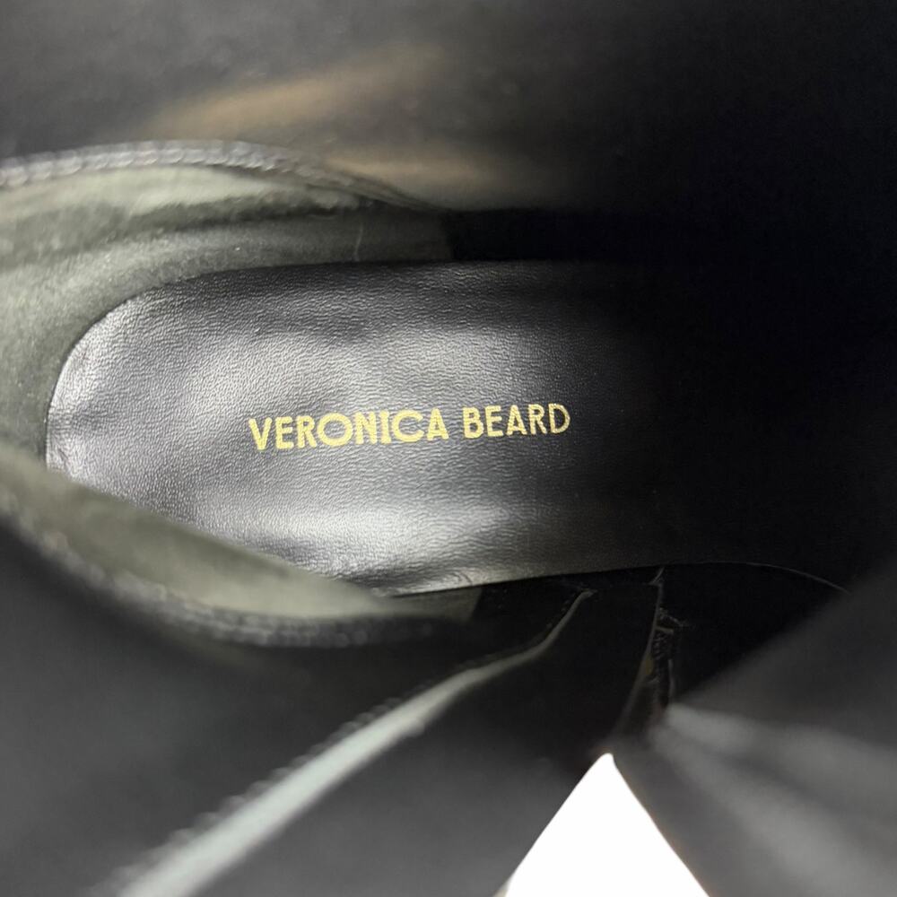 Veronica Beard Ames Suede Block Heel Ankle Boots Black Size 8M - Picture 13 of 13